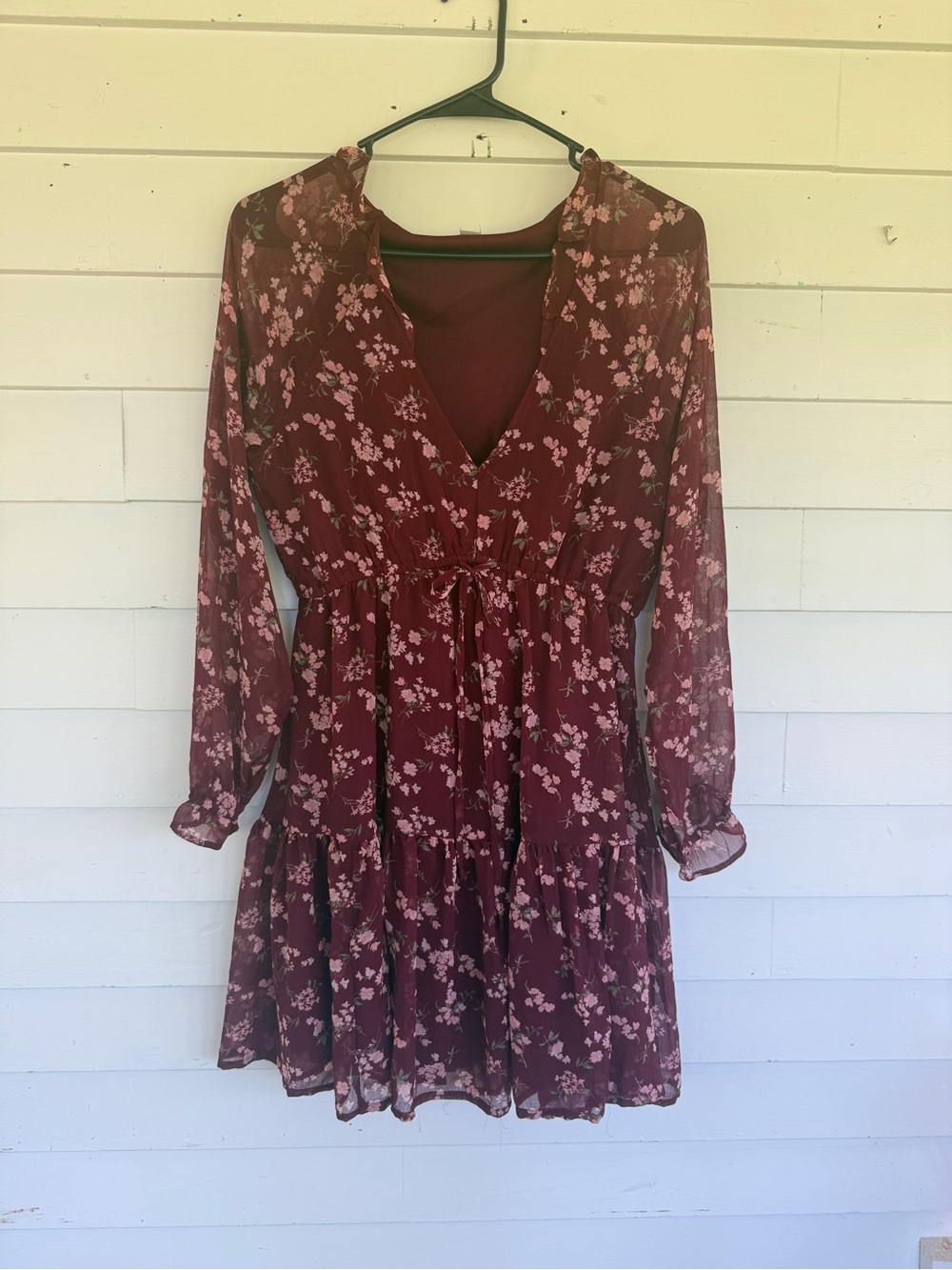 american eagle Long-Sleeve V-Neck Dress